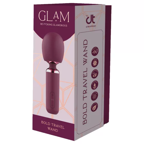 Glam - mini wand vibrátor (lila)