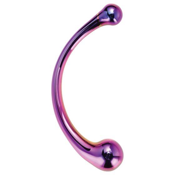 Dreamtoys - üveg masszírozó dildó (metál)