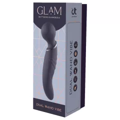 Glam - kétvégű wand vibrátor (sötétszürke)