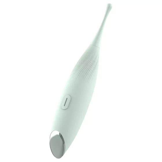 Glam - pontszerű csiklóizgató vibrátor cserélhető fejjel (zöld)