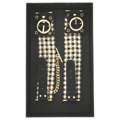 Allure - gyöngyös bokabilincs (fekete)