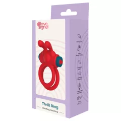 Dreamtoys Love Signal - vibráló péniszgyűrű (piros)