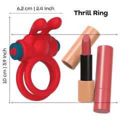 Dreamtoys Love Signal - vibráló péniszgyűrű (piros)