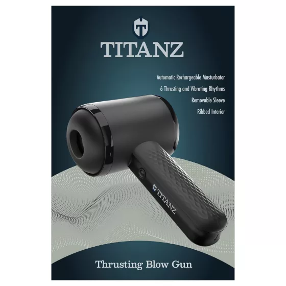 Titanz Thrusting Blow Gun - automata maszturbátor férfiaknak (fekete)