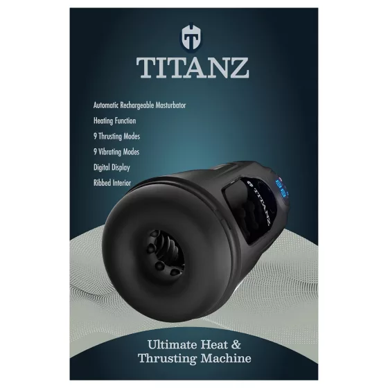 Titanz Ultimate Heat & Thrusting - automata lökő maszturbátor (fekete)