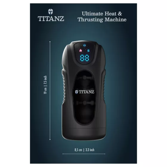 Titanz Ultimate Heat & Thrusting - automata lökő maszturbátor (fekete)