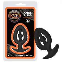Kiotos - szilikon análplug tágítóval S (fekete)