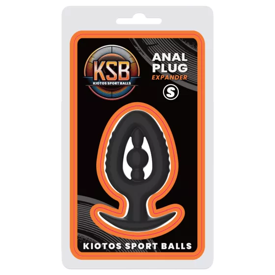Kiotos - szilikon análplug tágítóval S (fekete)