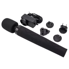 Pixey Deluxe Black Velvet - wand vibrátor M (fekete)