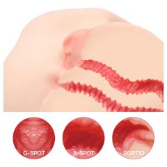 Kokos Vanilla 004 - élethű torzó maszturbátor (natúr)