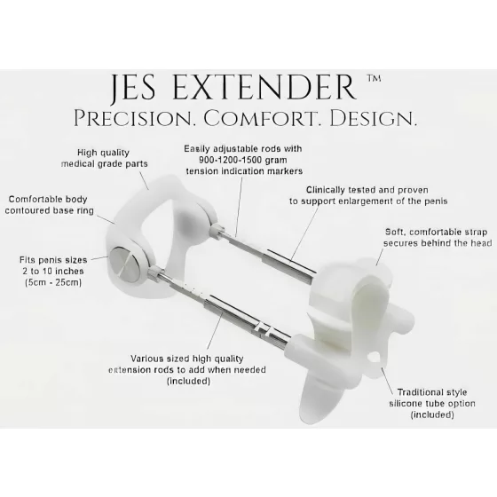 Jes-Extender Light Standard - pénisznövelő, nyújtó készülék (17 cm-ig)
