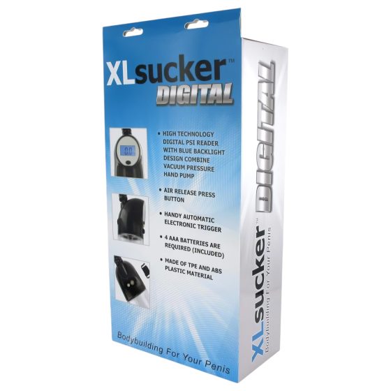 XLSUCKER - digitális potencia- és péniszpumpa (átlátszó)