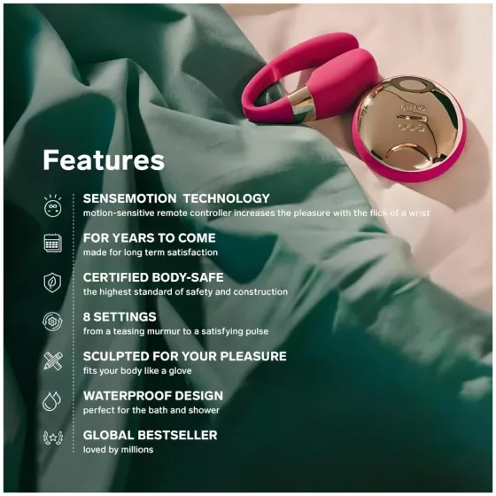 LELO Tiani 3 - szilikon párvibrátor (pink)