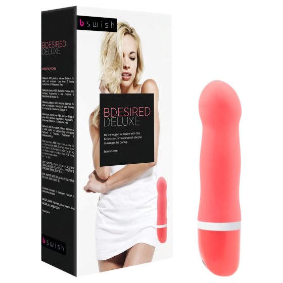 B SWISH Bdesired Deluxe - hullámos vibrátor (korall)