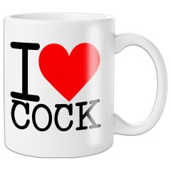I Love Cock - bögre (fekete)