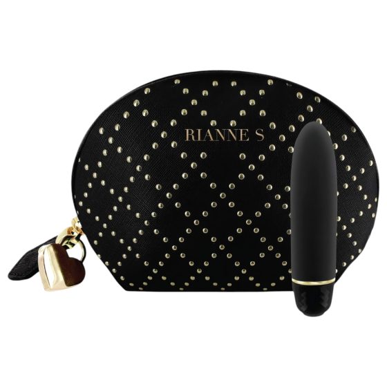 / Rianne Essentials Classique Stud - szilikon rúzs vibrátor (fekete)