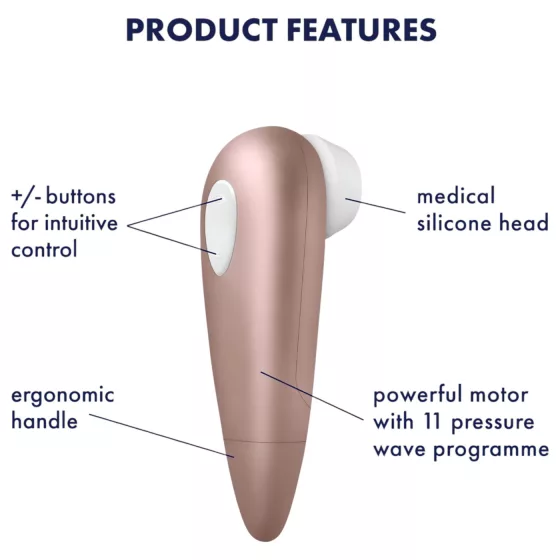 / Satisfyer 1 Number One - léghullámos csiklóizgató (barna)