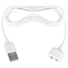 Satisfyer - mágneses USB töltőkábel (fehér)