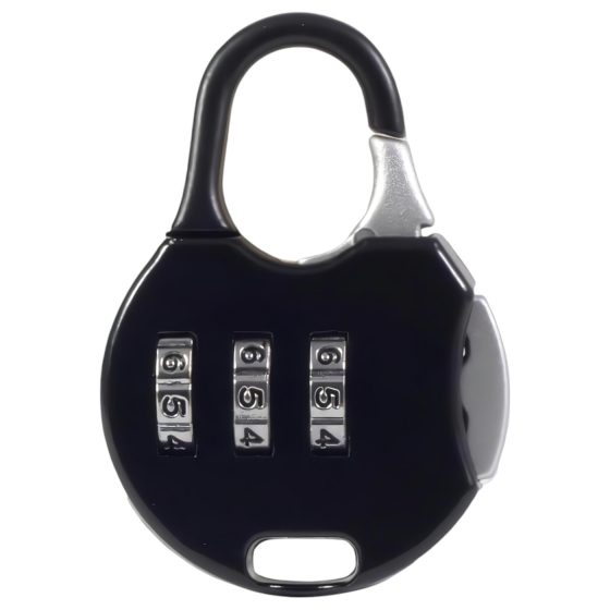 LOCK A WILLY - szilikon pénisz ketrec lakattal (fekete)