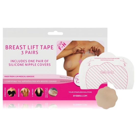 / Bye Bra F-H - láthatatlan mellemelő tapasz - nude (3 pár)