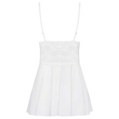 Obsessive 810-BAB-2 - csipke babydoll és tanga (fehér)