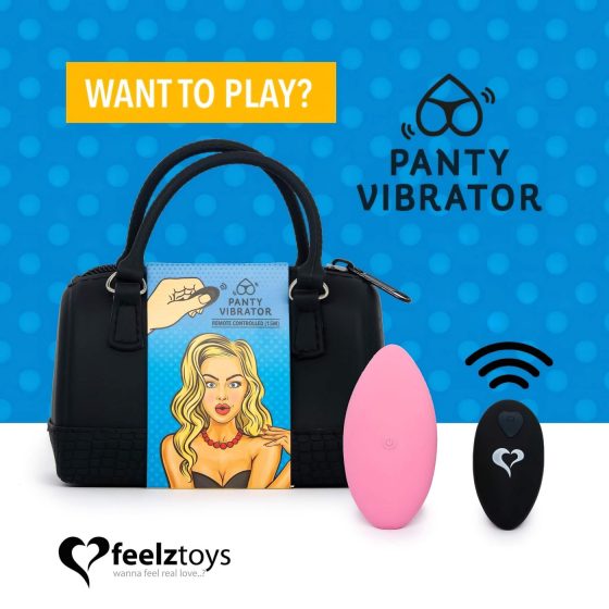 FEELZTOYS Panty - akkus, rádiós csikló vibrátor (pink)