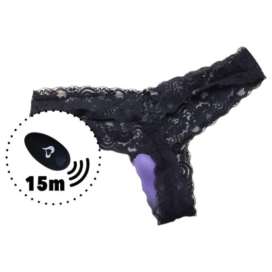FEELZTOYS Panty - akkus, rádiós csikló vibrátor (fekete)