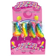  Rainbow Cock Pop - péniszes nyalóka (85g) - gyümölcs ízű