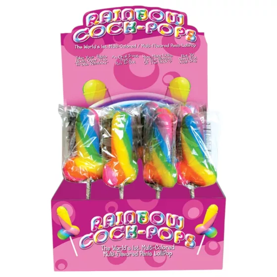 Rainbow Cock Pop - pénisz alakú gyümölcsös nyalóka (85 g)