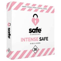 SAFE Intense Safe - Bordázott és pontozott óvszer (36db)