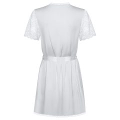   / Obsessive Miamor Robe - csipkés ujjú köntös tangával (fehér)
