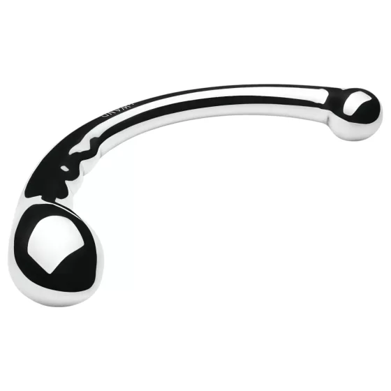 Le Wand - kétvégű rozsdamentes acél dildó (ezüst)