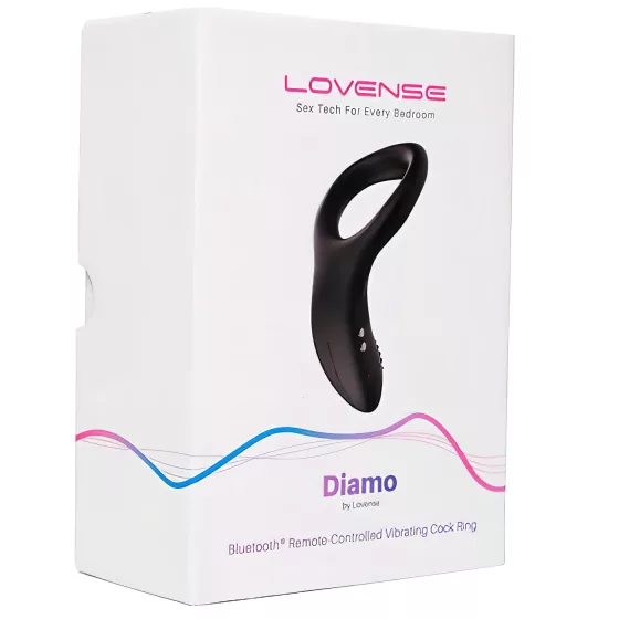 Lovense Diamo - app-vezérelt, vibrációs péniszgyűrű (fekete)